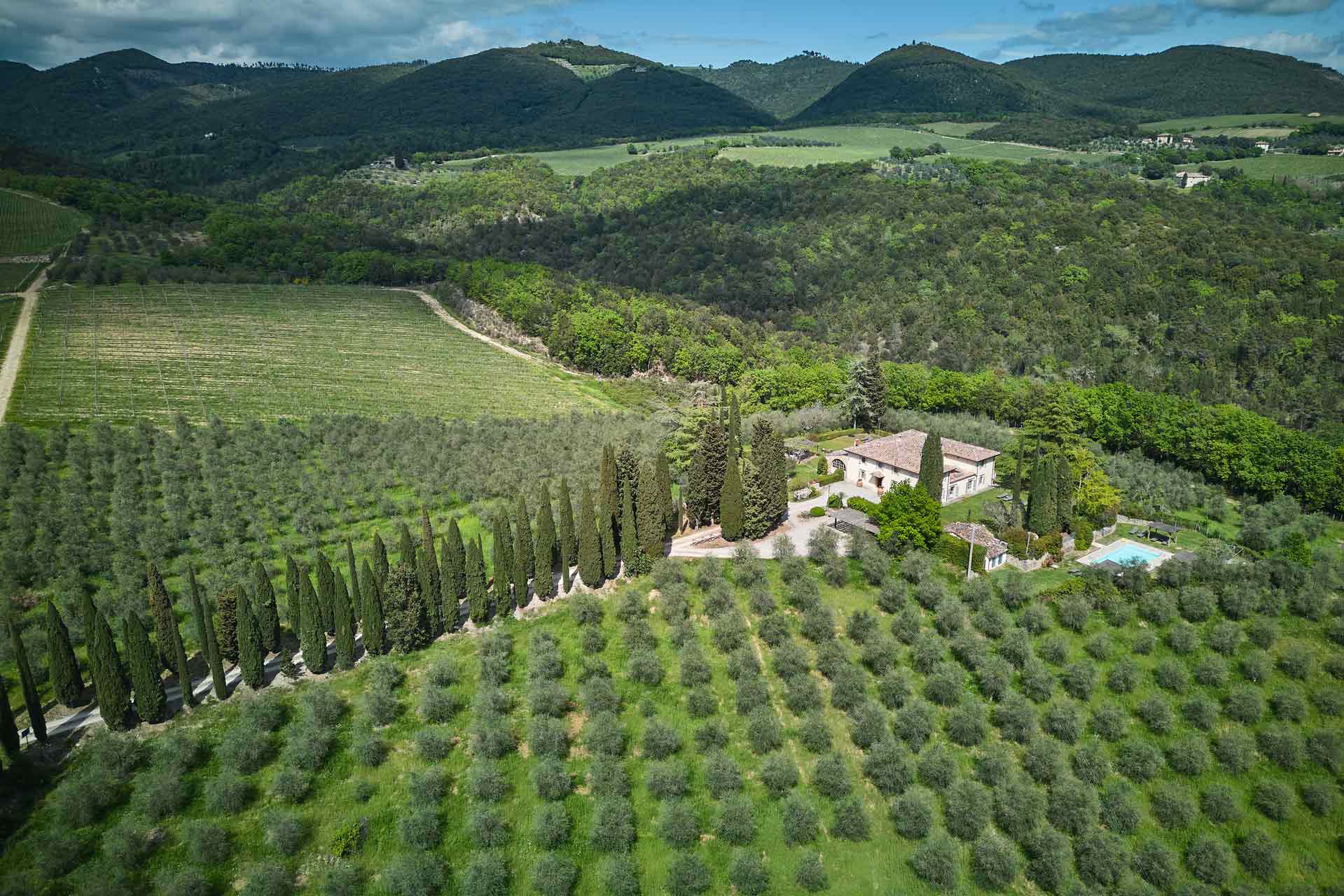 Vue aérienne du Borgo San Felice
